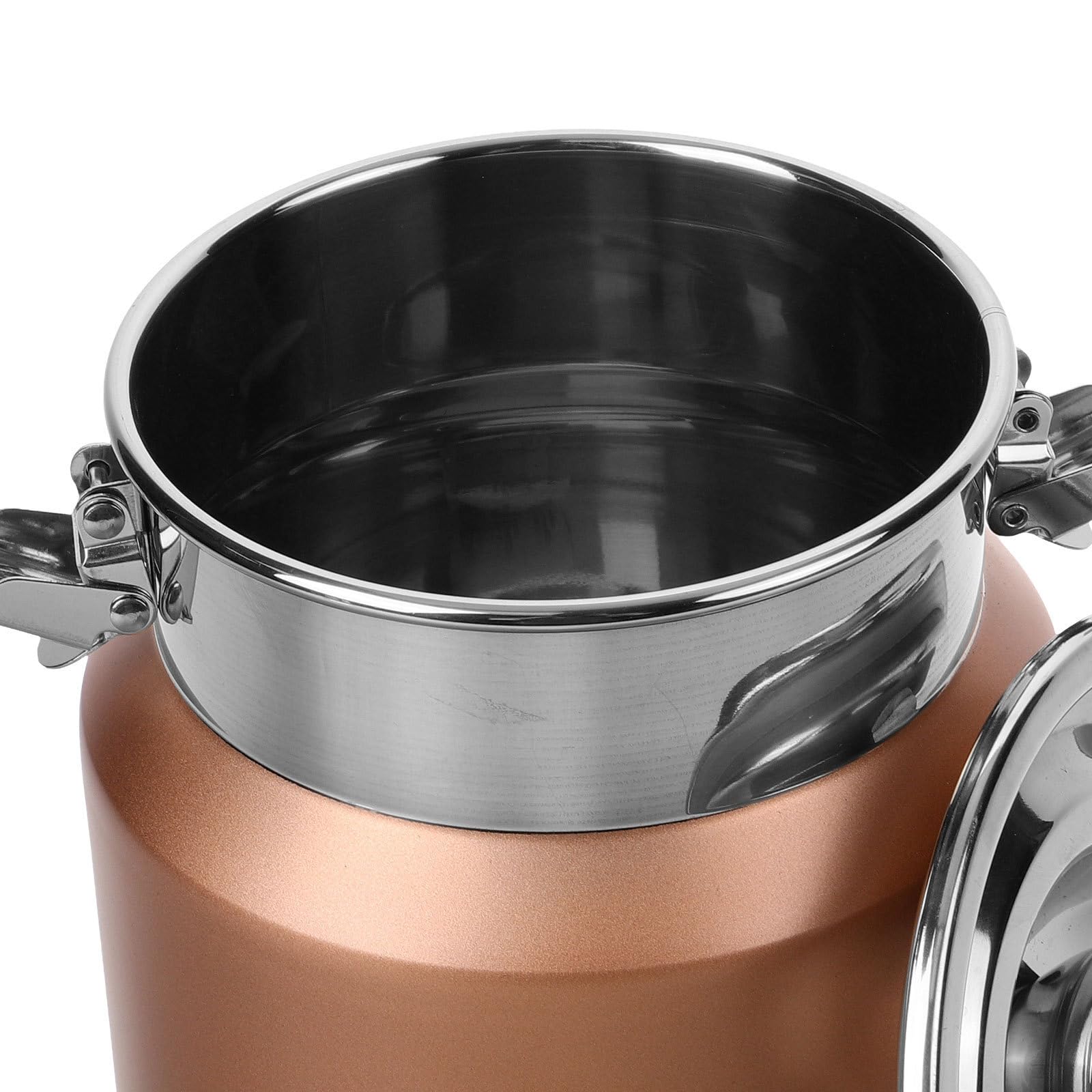 Hemobllo Jarra de Leche de Acero Inoxidable con Tapa Hermética para Almacenamiento Múltiple Recipiente Resistente para Cocina Camping y Alimentos Secos Color Champán
