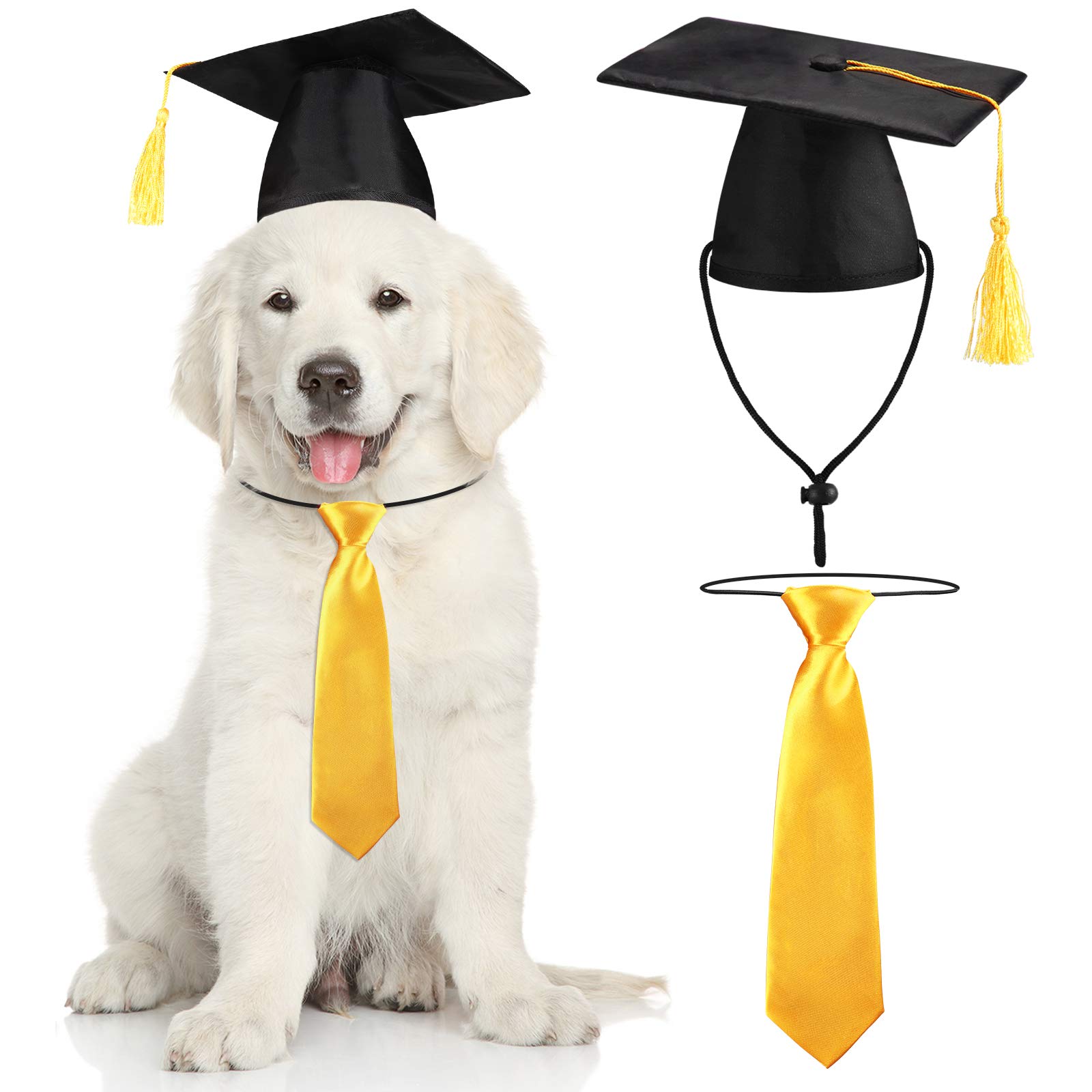 Pieces Pet Graduation Caps Small Dog Graduation Hats with Yellow Tassel  Pet Graduation Costume for Dogs Cats Holiday Costume Accessory