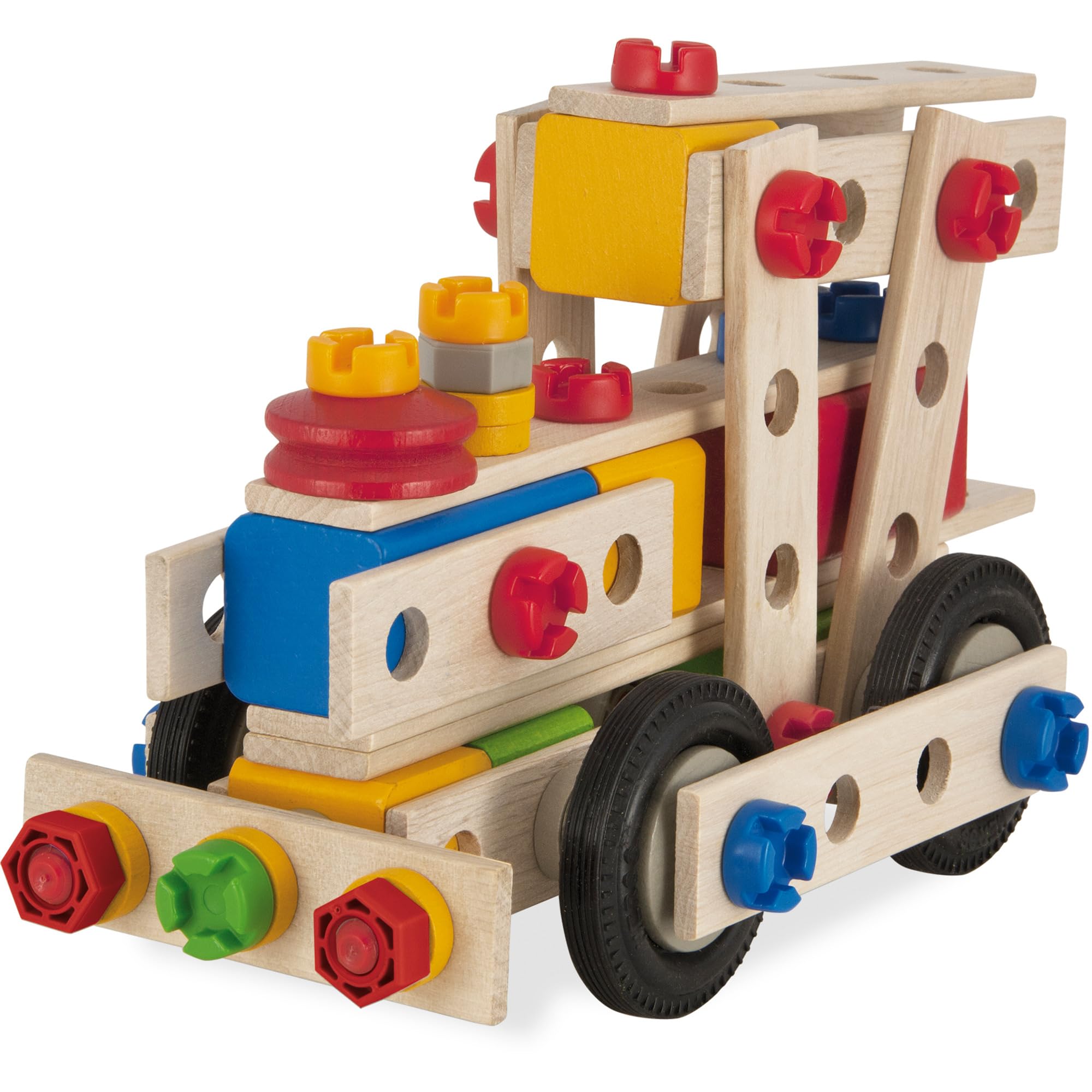 Eichhorn/Heros 100039027 - Constructor groÃe Lok, 100-teilig - Holz-Konstruktionsset - 4 Verschiedene Modelvarianten baubar - Made in Germany