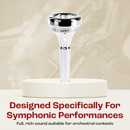 Miniatura 12 de Denis Wick Steven Mead - Boquilla Euphonium chapada en plata, 5880E-SM5 - Diámetro trasero de barril para flujo de aire equilibrado y tono