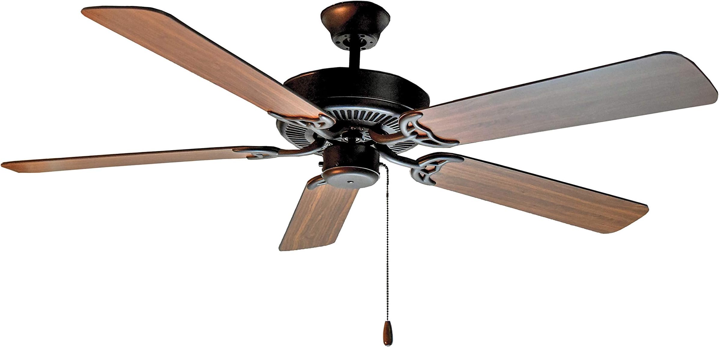 Basic-Max-Ceiling Fan in style-52 Inches wide by 12.5 inches high-Oil Rubbed Bronze Finish-Walnut Blade Color