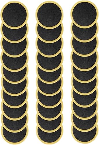 30 parches de reparación de neumáticos de bicicleta, autoadhesivos, sin pegamento, para bicicletas de carretera y montaña, color negro