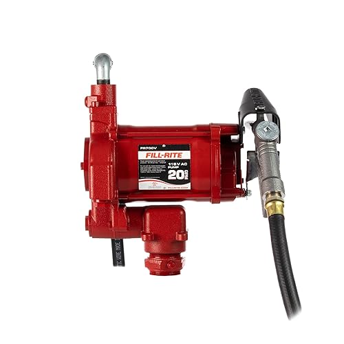 Miniatura 1 de Fill-Rite FR700V, bomba para la transferencia de combustible, manguera de transferencia de 12 pies, boquilla de liberación manual - 115 voltios, 20