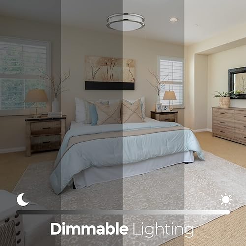 Miniatura 3 de Lámpara de doble anillo de techo de montaje empotrado de 14 pulgadas, 20 W, 27 K30 K35 K40 K50K seleccionable, 1400 lúmenes, regulable, LED,