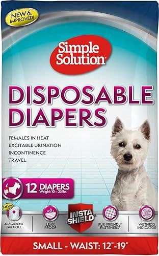 Simple Solution - Pañales desechables para perras Super absorbentes, a prueba de fugas Para hembras en celo, que se orinan por la emoción, con