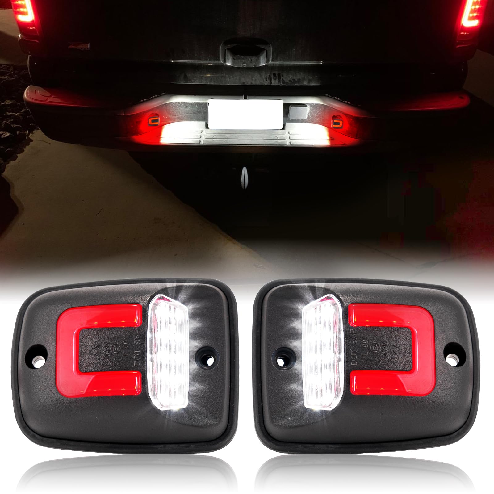 License Plate Lights for 1995-2004 Tacoma 12-SMD LED Pure White Tag Lamp