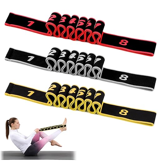 3PCS Fitness Resistance Bands with Handles,Resistance Bands with Handles, Fitness Resistance Band for Stretching and Yoga,Fashion Puller Exercise,Adjustable Bands for Full Body Stretching Shaping
