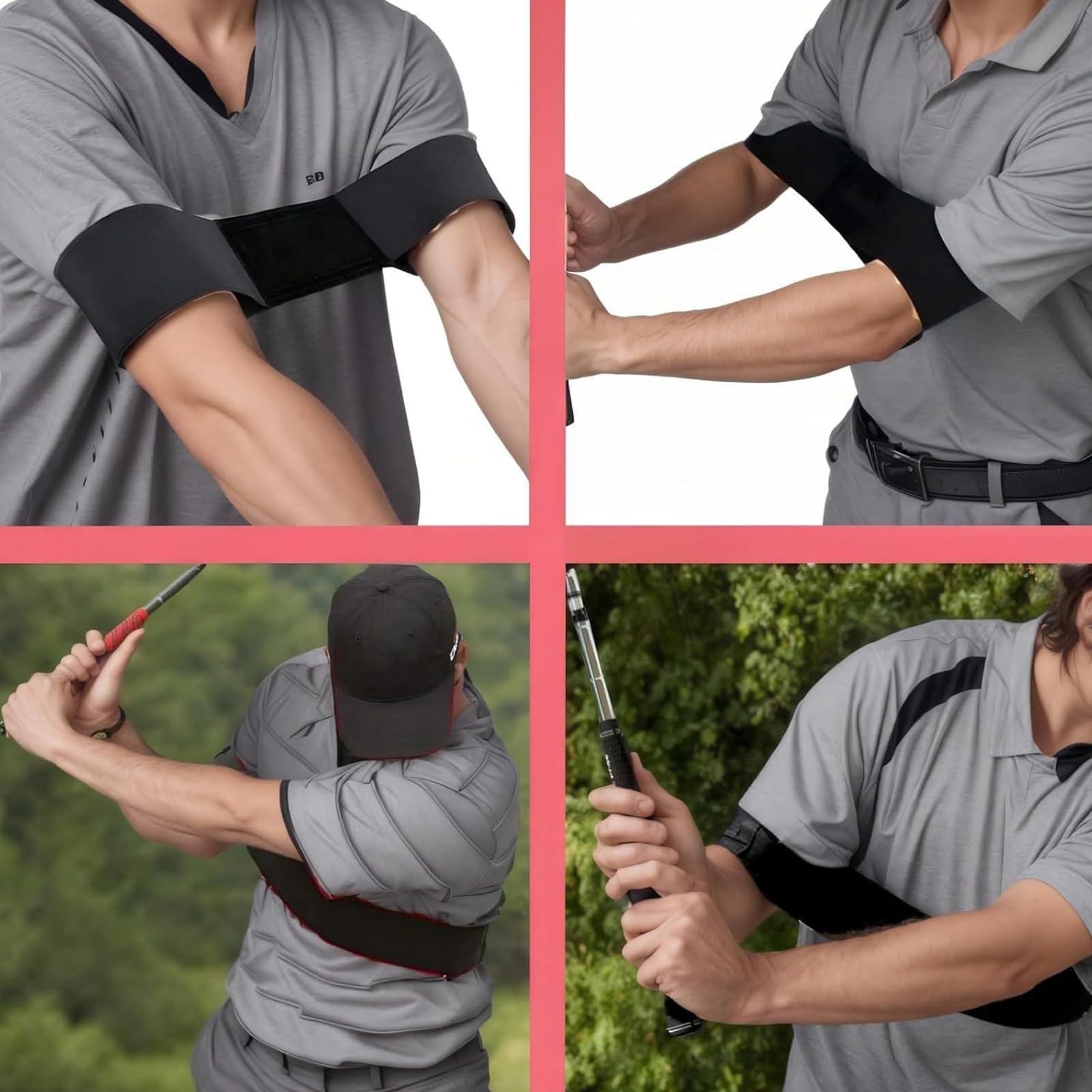 Pulseras de entrenamiento de swing de golf, corrector de postura