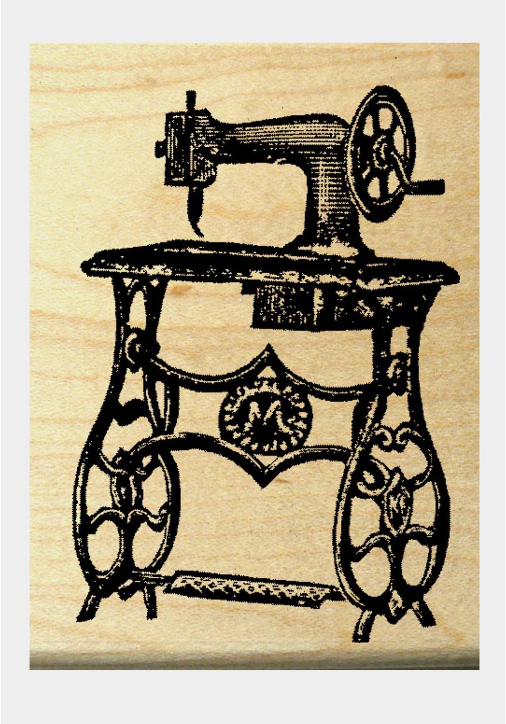 P7 Vintage Sewing Machine Rubber Stamp 2x1.5 Arts, Crafts