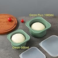 Vista 8 de PLUS-1000ml Caja de prueba de masa de pizza para pizza artesanal DIY, contenedores apilables de grado alimenticio de silicona con tapas. Apto