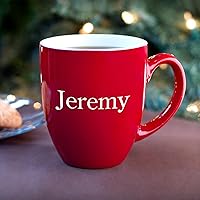 Vista 15 de Engraved Personalized Create Your Own Coffee Mug (Red) - Large Customized Coffee Cup, Custom Oversized Mug, Personalized Mug with Text