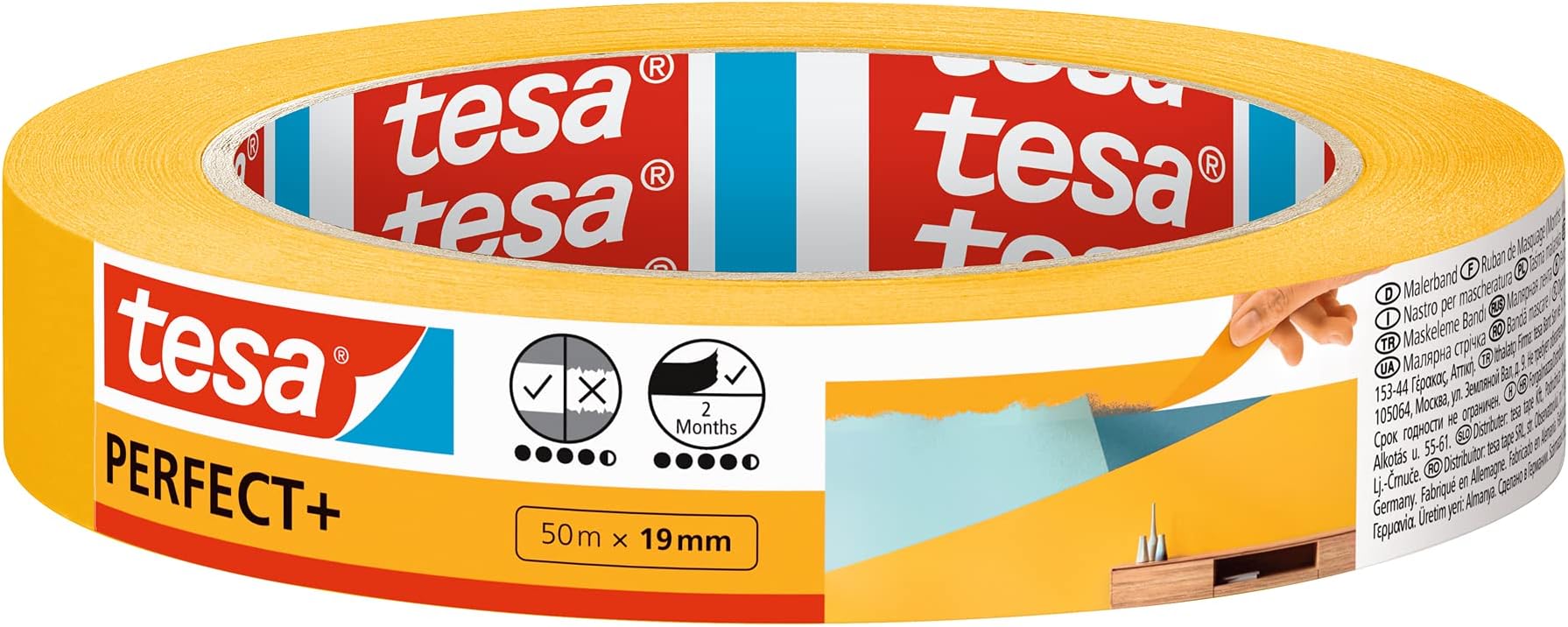 tesa 4319 Masking Tape for Curves, 19mm x 25m Amazon.co.uk DIY & Tools