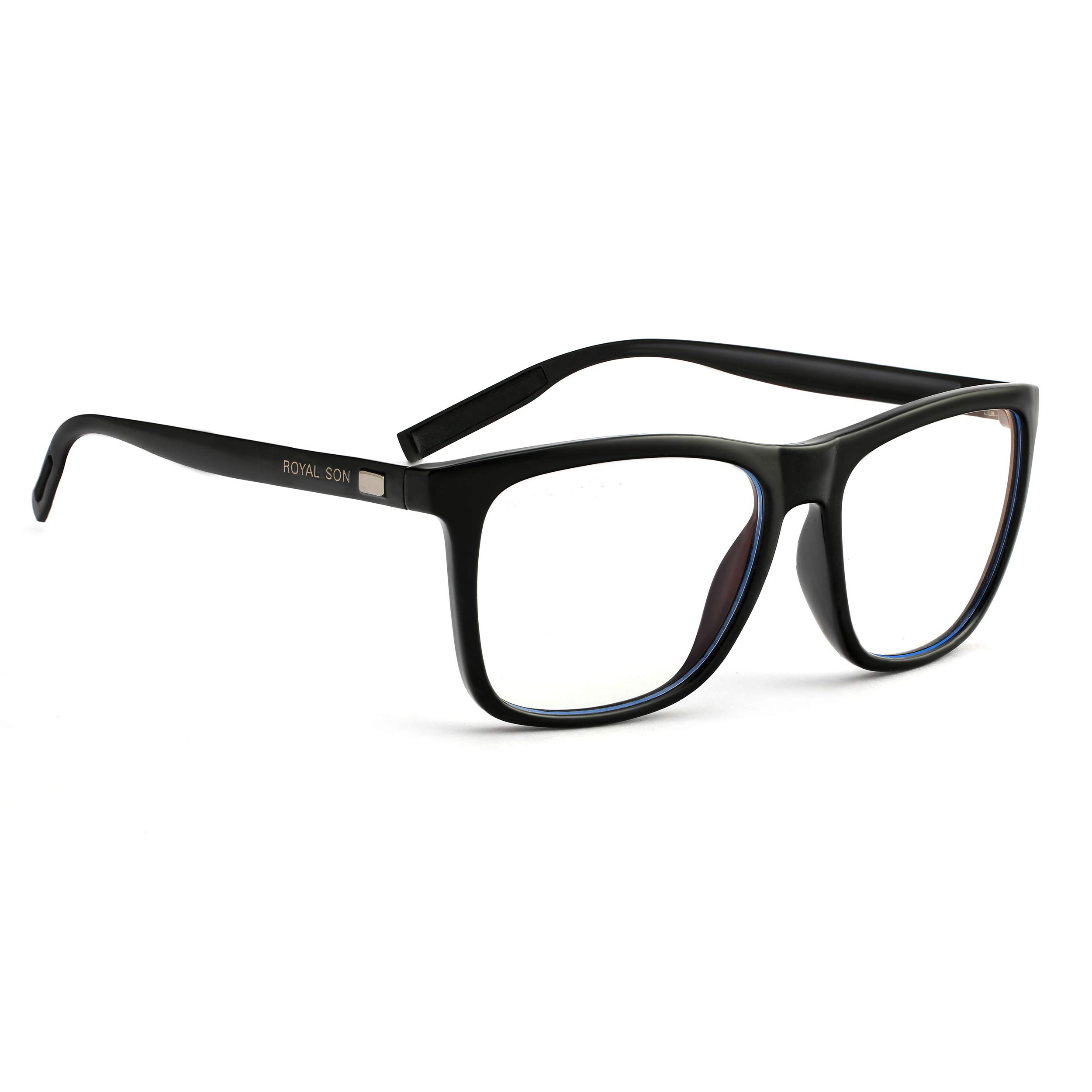 Computer Square Blue Light Block Glasses For Men's Spectacle Frame UV400 Eye Protection - Clear