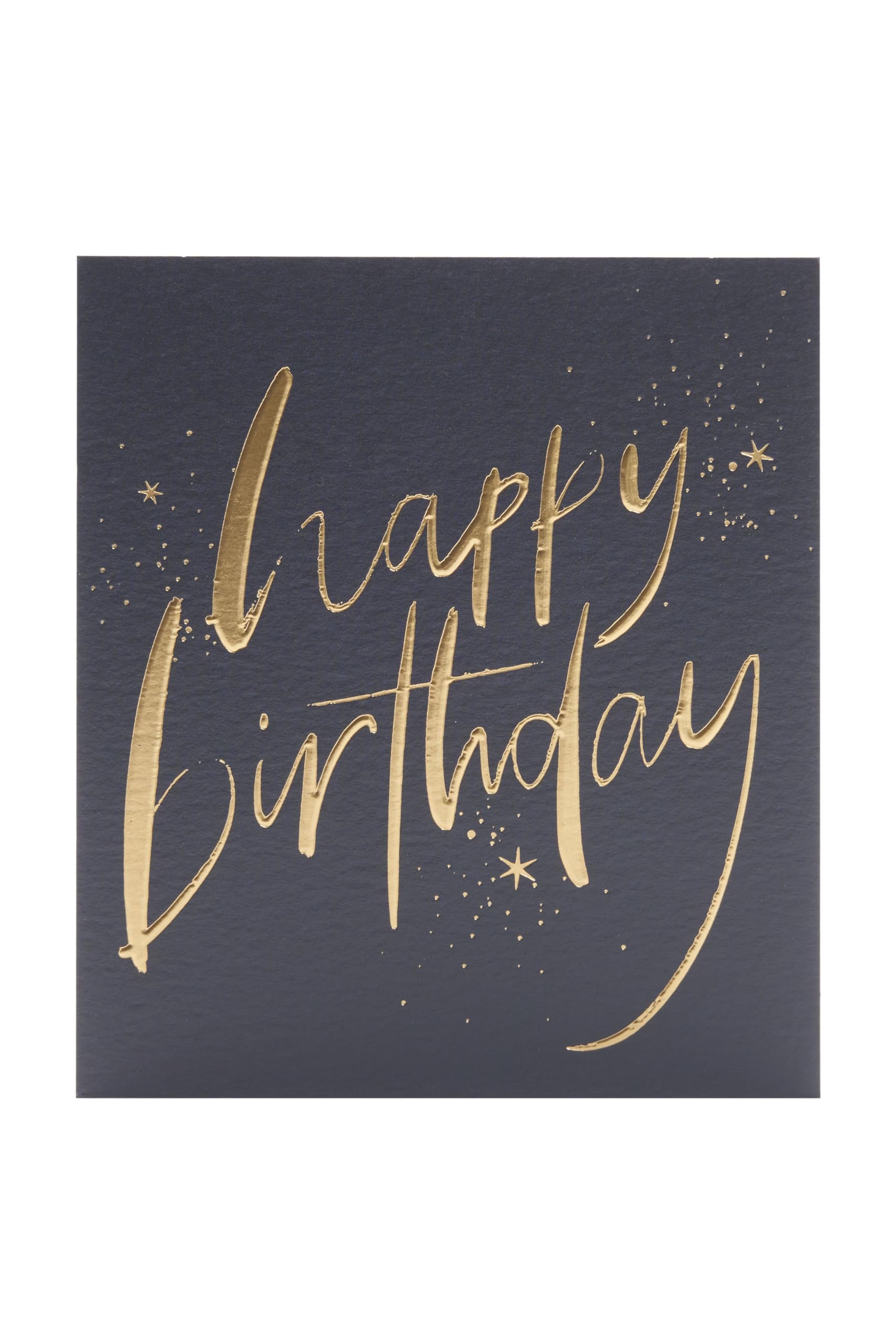 UK Greetings | Birthday Card | Happy Birthday Gifts | Her/Him | Black & Gold Design | With Envelope | 143 x 165 mm