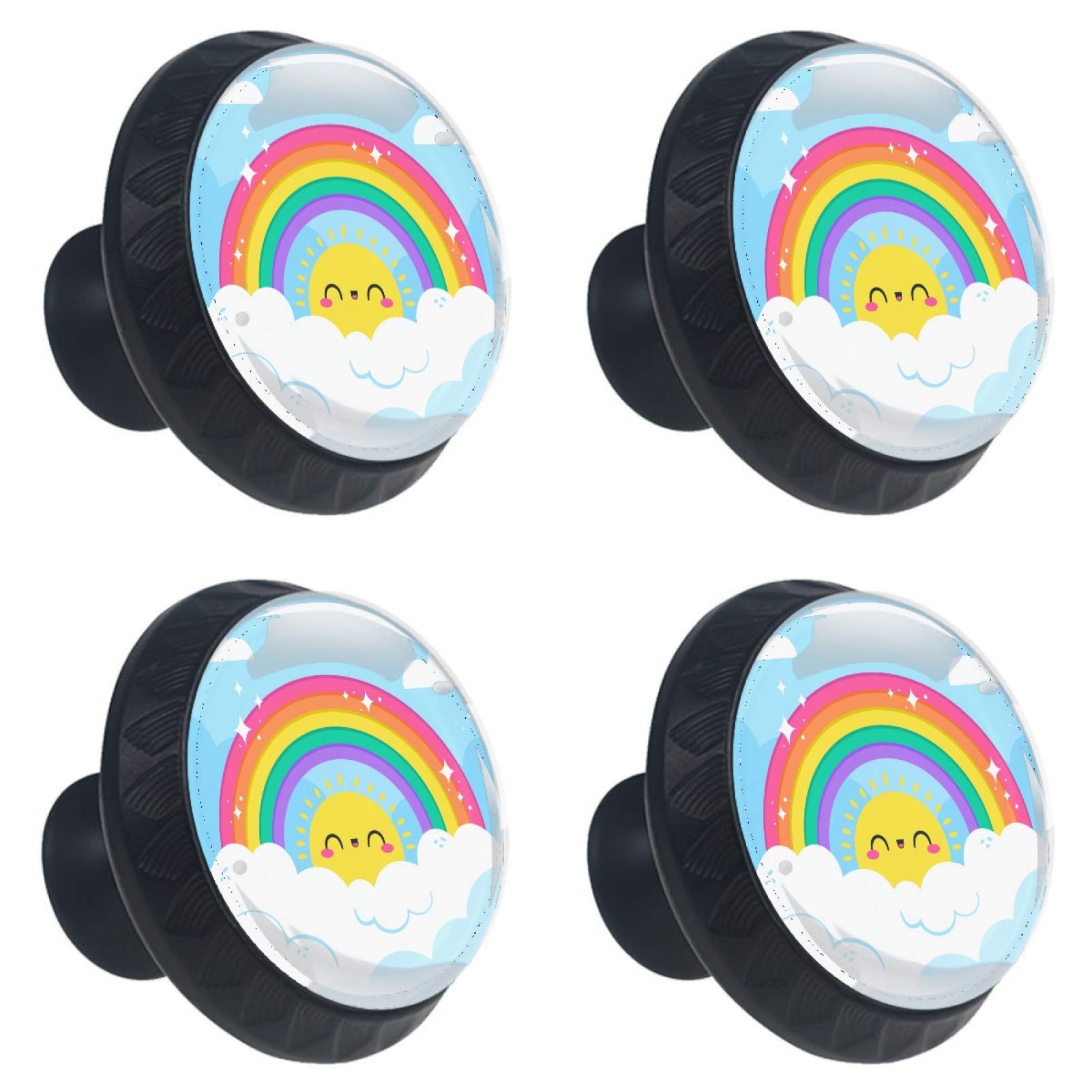 Boutons de meuble arc-en-ciel en verre pour illuminer votre buffet de salon