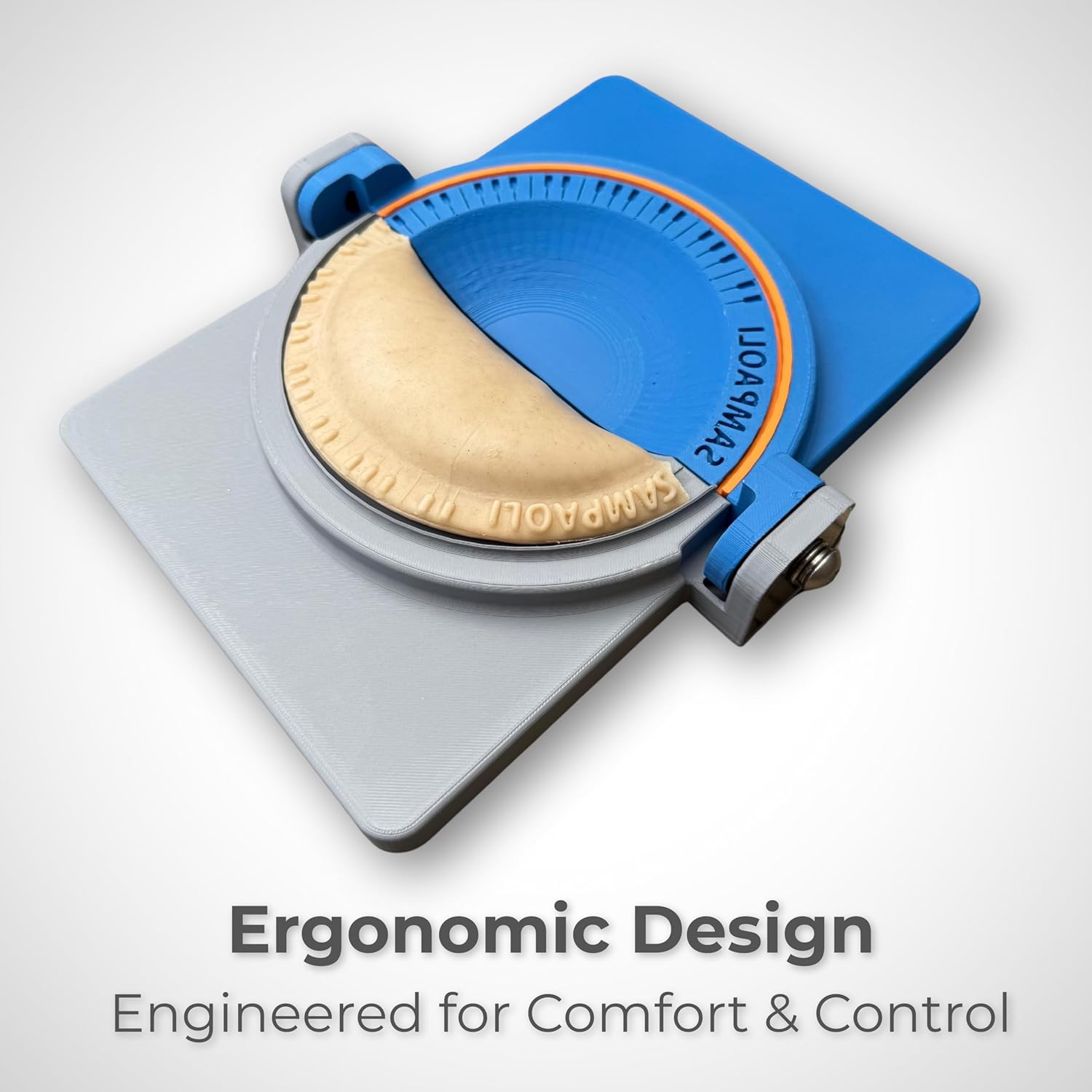 Pierogi Maker, Piano Crimp Design, Personalized Name or Logo, Empanada Maker Press, Dumpling Press Mold, Calzone Press, Hand Pie Pastelitos Patties, Made in USA (6")