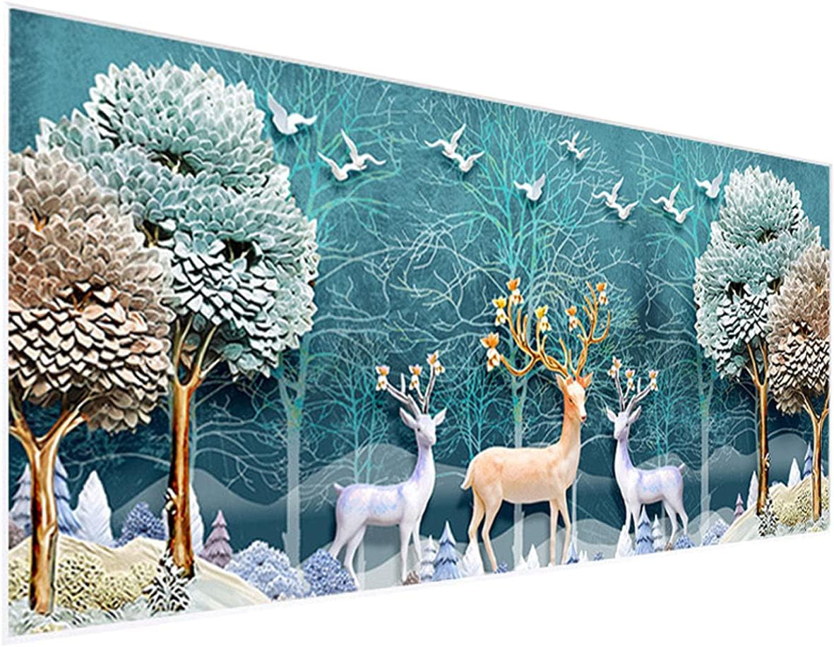 Instarry DIY 5D Diamond Painting Kit Full Drill Deer Crystal Embroidery Room Decor Art Craft 47.2x19.7 inch