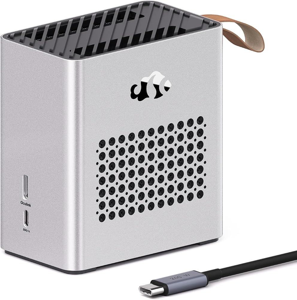 NIMO eGPU 그래픽 카드 도크 확장 카드, 라데온 RX 7600M XT 8GB GDDR6, USB4 (80Gbps) 및 Oculink 지원, 내장 240W PSU DP 2.0 / HDMI 2.1, 노트북, 미니 PC, 휴대용 도킹 스테이션 포함 — 사진 1