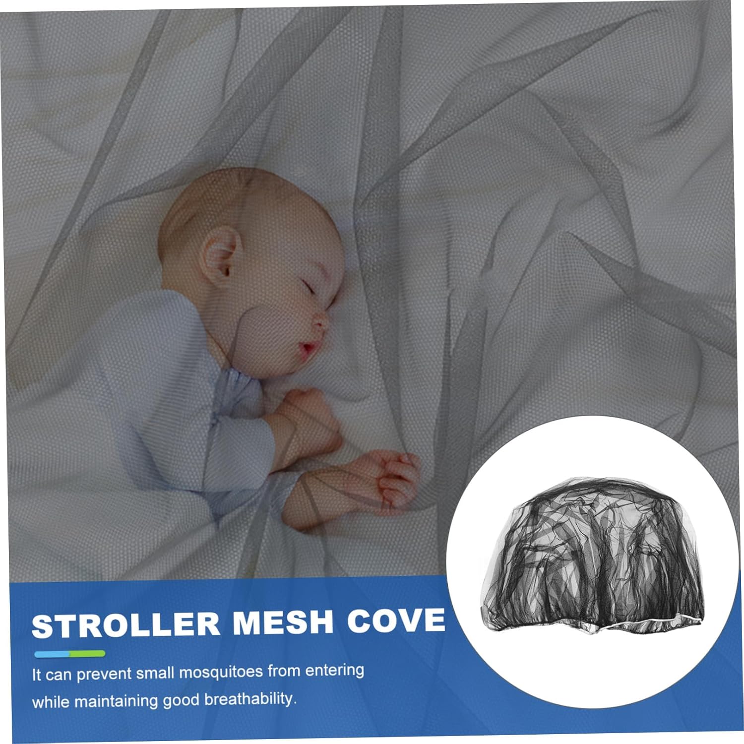 3pcs Stroller Net Cover Breathable Mesh Netting for Insect Easy Install for Crib