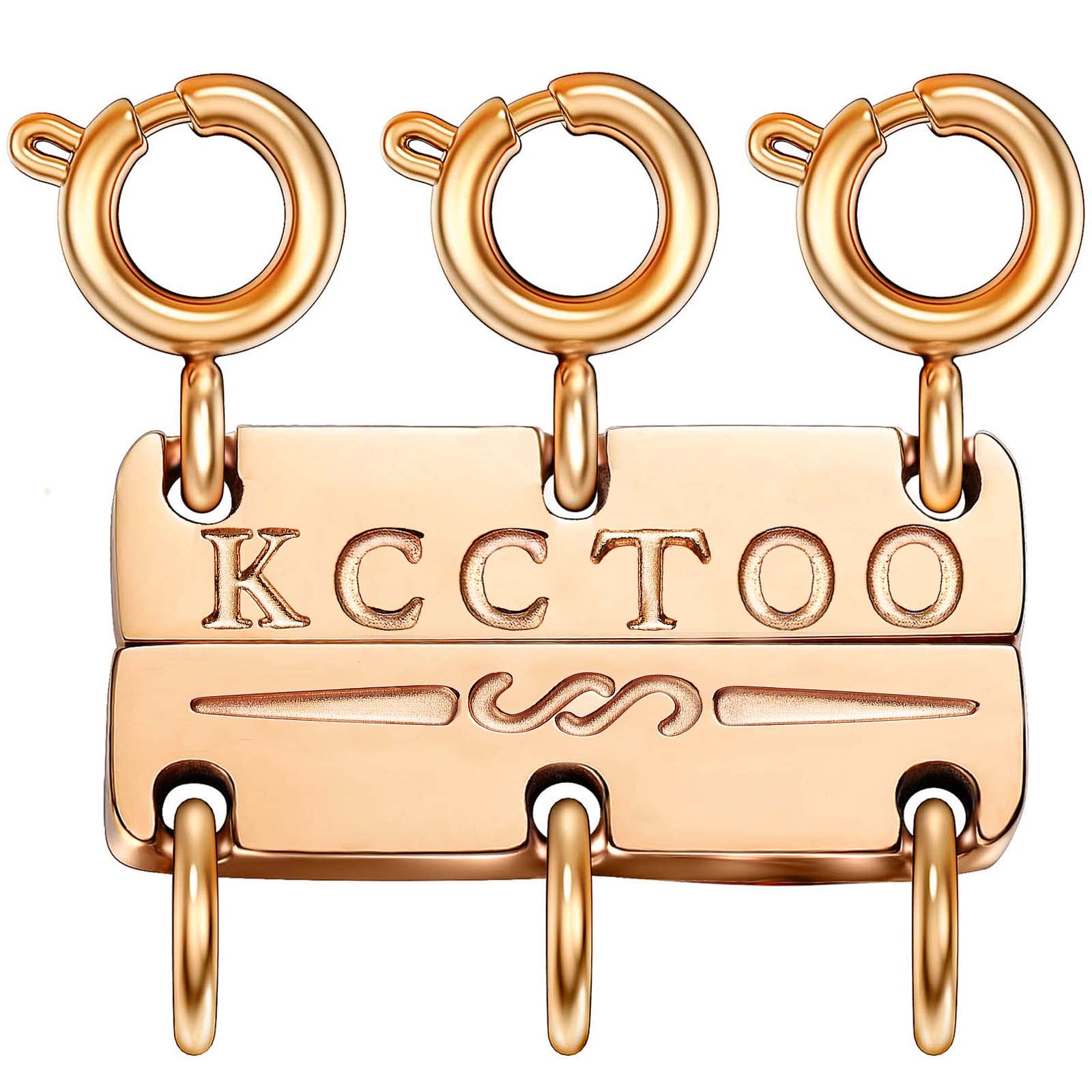 kcctooNecklace Layering Clasp Jewelry Separators Gold and Silver Magnetic Multiple Necklace Clasp for Women Layered Look