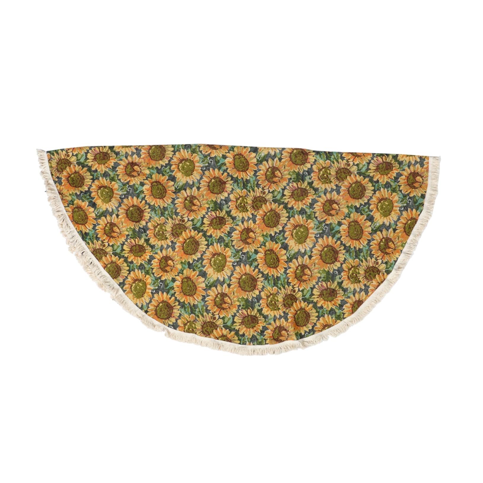 Nappe imprimée tournesol contre les tables ternes décoration de fête