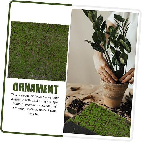 Miniatura 5 de jojofuny 2pcs Artificial Moss Turf Fake Lawn Grass Protection Mats Mini Garden Turf Synthetic Turf Patch Nesting Mats Outdoor Rug Artificial Grass