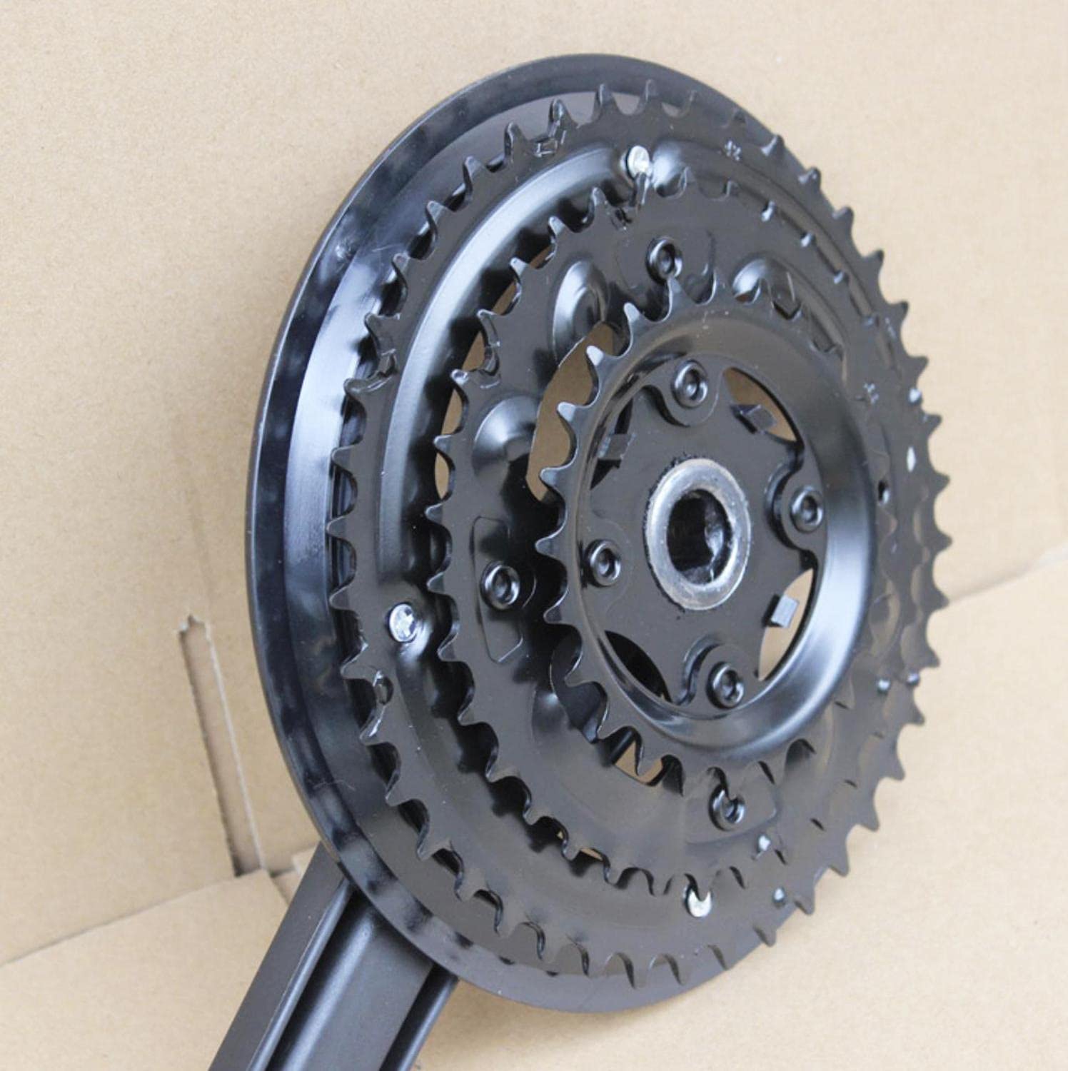 SHUNMIN Guarnitura MTB Crankset for Mountain Bike 24/34/42T Acciaio 7/8 velocità MTB. Accessori for Bici in Ferro da 170 mm con Catena Guarnitura