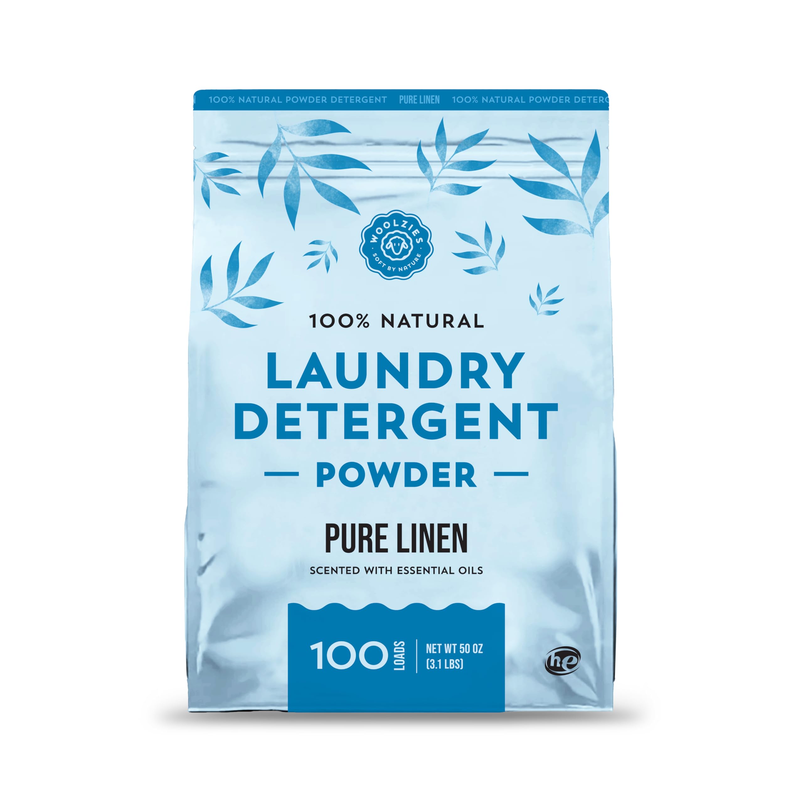 Woolzies Natural Laundry Powder Detergent Pure Linen 100 Loads