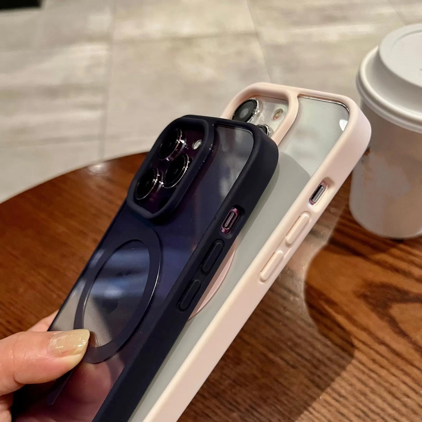 Custodia Magnetica Trasparente E Cool Con Bordo Marino Per IPhone 16 Pro Max - Foto 4