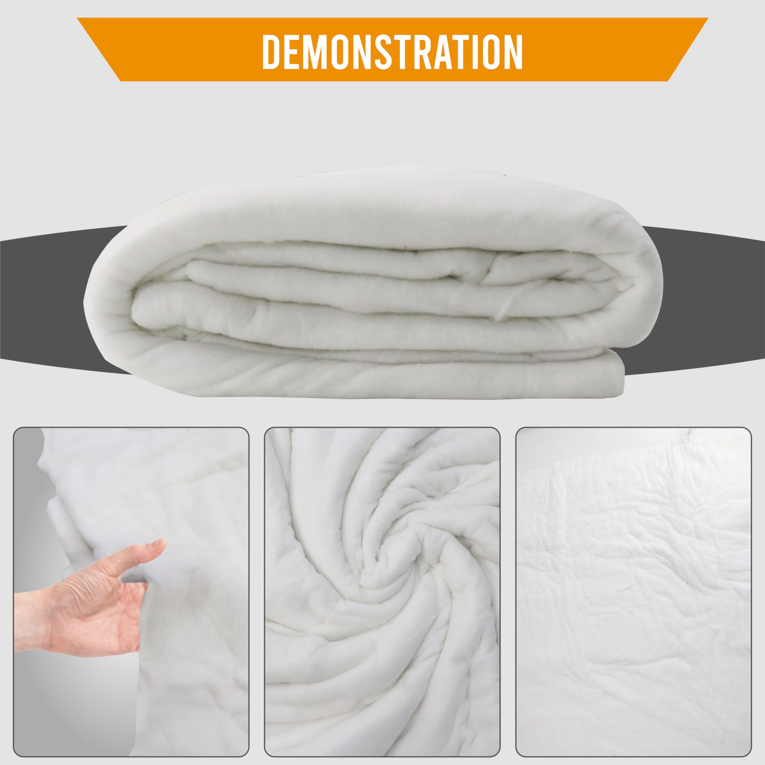 100% Cotton Batting for Crafts - Cotton Batting for Quilting Batting Queen Size 102