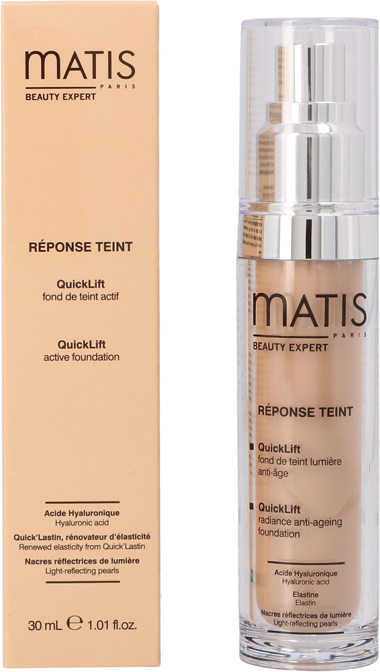 Matis Paris Light Beige QuickLift Radiance Anti Ageing Foundation | 2-in1 for both SkinCare and Makeup