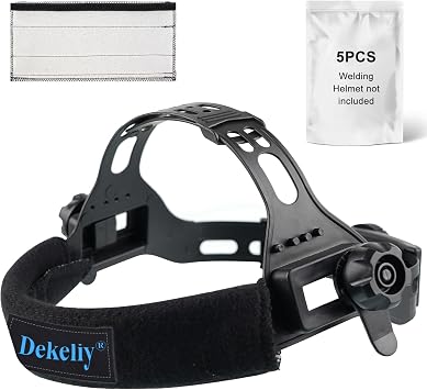 5 PCS Hard Hat Sweat Band Sweatband for Welding Helmets,Hardhat Band Liner That Keeps You Cool & Dry, Welding Helmet Hard Hat Band Accessories, Durable Comfortable Black Helmet Sweatbands