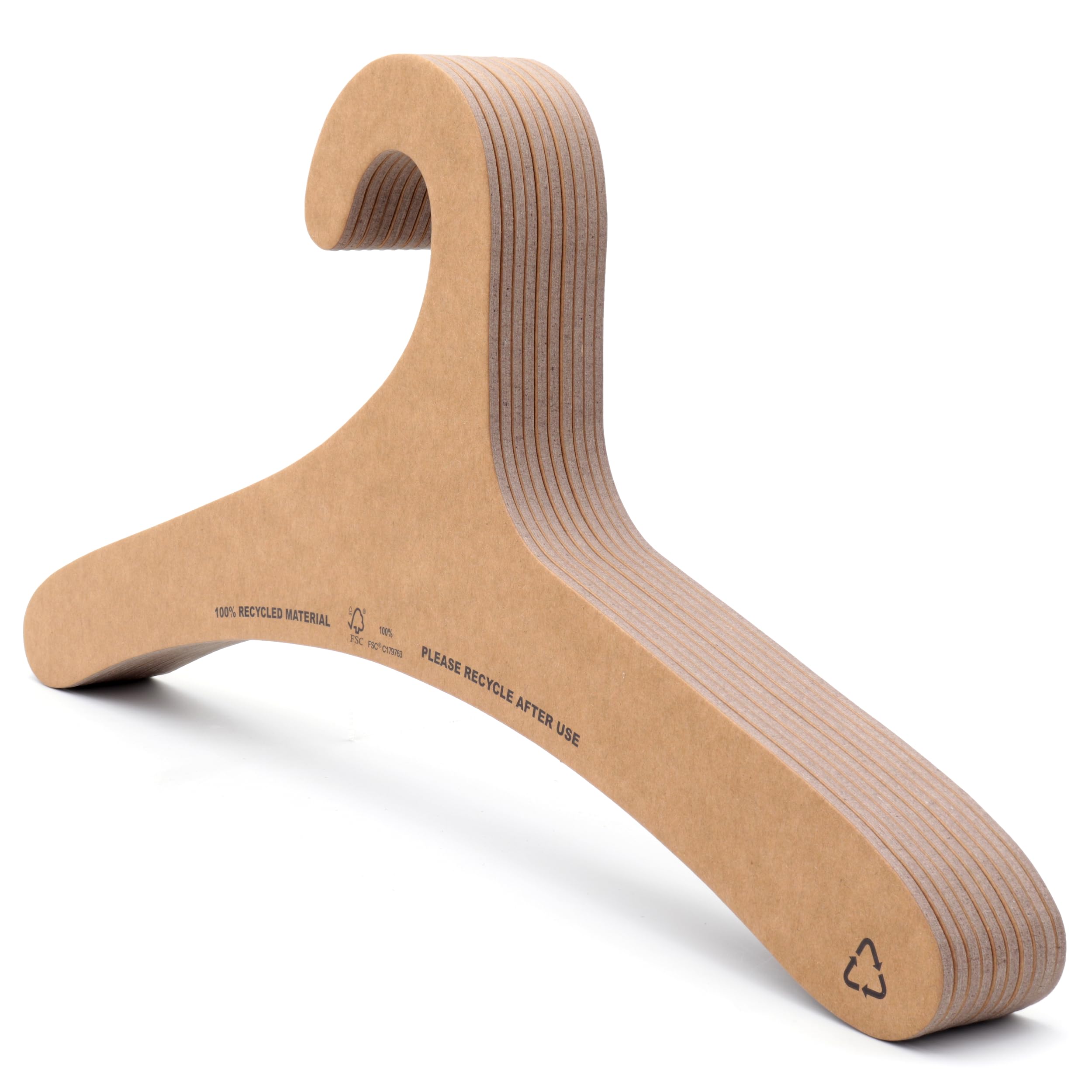 The Hanger Store 10 Paper Fibreboard Coat Hangers, Eco Friendly and Recyclable
