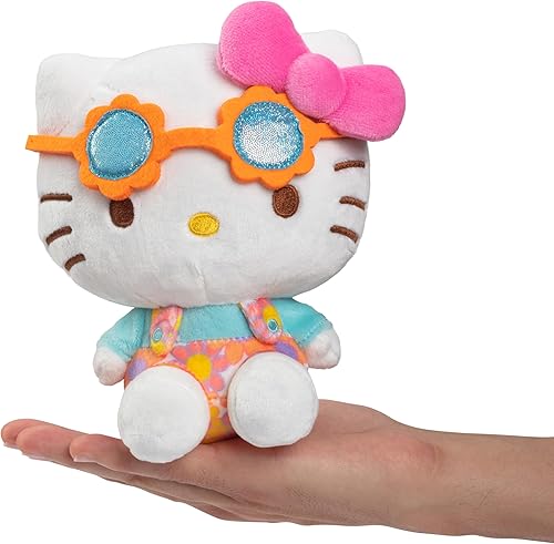Miniatura 5 de Peluche de Hello Kitty de 8 pulgadas con overol de Pascua de primavera, con licencia oficial, lindo juguete de peluche suave coleccionable de Hello
