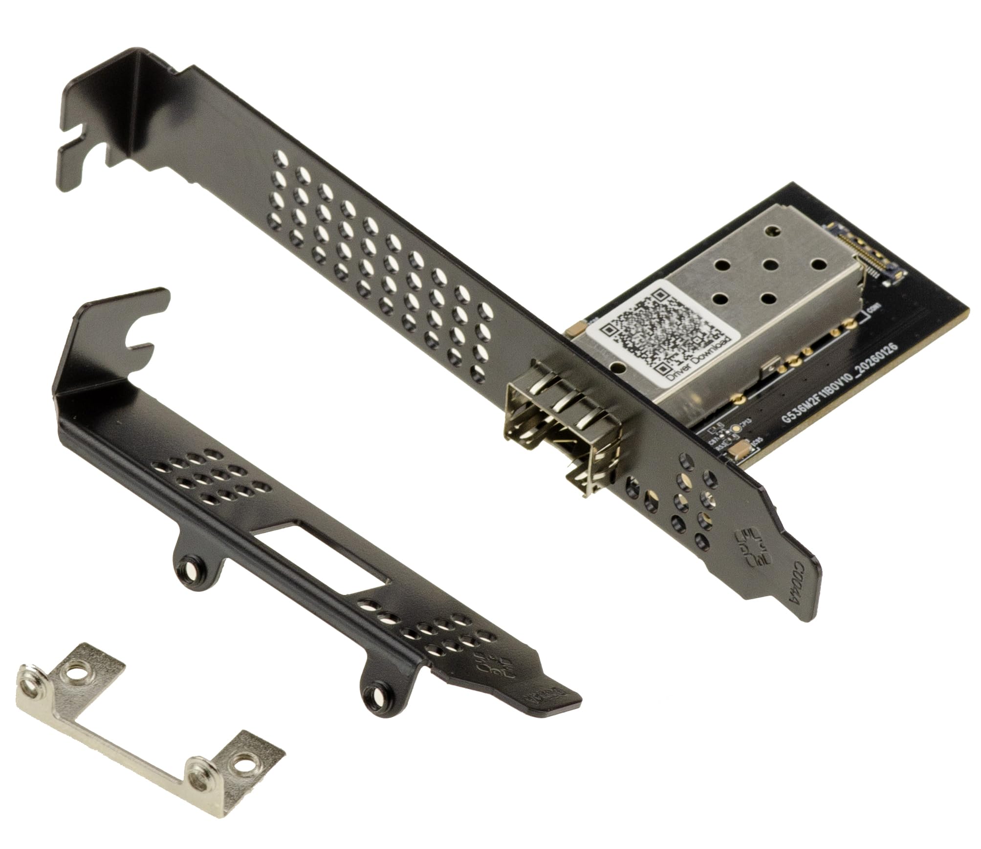 KALEA-INFORMATIQUE Scheda di rete M2 B+M Key SFP+ 10G PCIe 3.0 x2 RTL8127ATF | Chipset a basso consumo, riscaldatore molto basso, adatto per installazioni poco ventilate