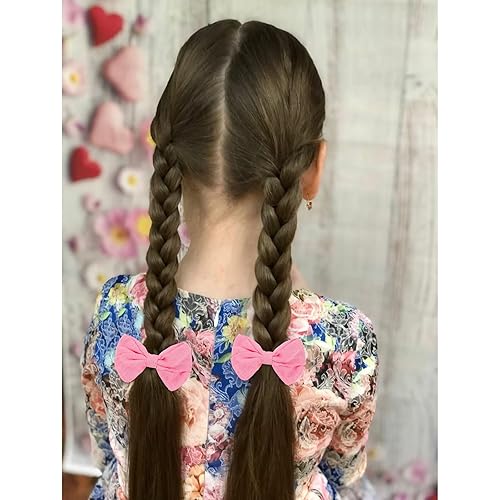 Miniatura 5 de Casoty 6 lazos pequeños para el pelo para niñas, pinzas para el pelo francés, pasadores de pelo rojo, azul, amarillo, verde, pinzas de lazo de tela,