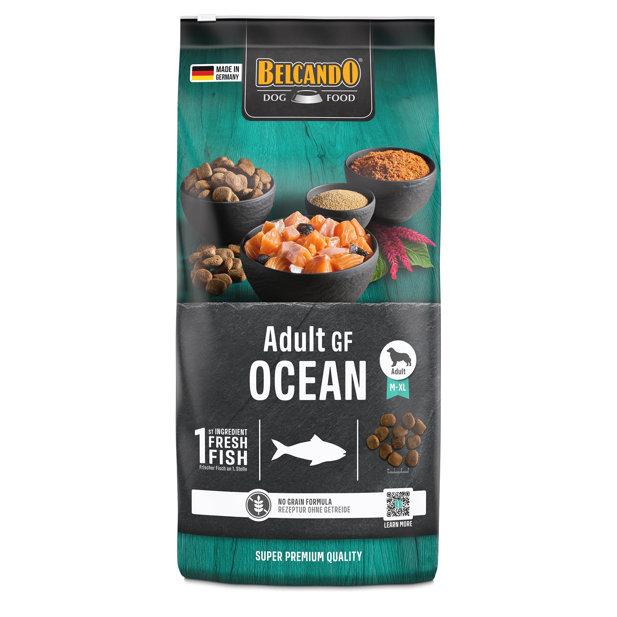 BELCANDO Adult GF Ocean [12,5 kg] | Aliment Complet sans céréales au Poisson pour Chiens Adultes dès 1 an