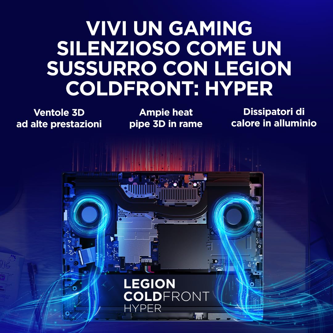 Lenovo Legion 5 Gaming Notebook OLED WQXGA 15" 165Hz, NVIDIA GeForce RTX 5070 8GB, Intel Core Ultra 9 275HX, RAM 32GB, SSD 1TB, Windows 11 Home, Tastiera RGB - Laptop Gaming Alte Prestazioni