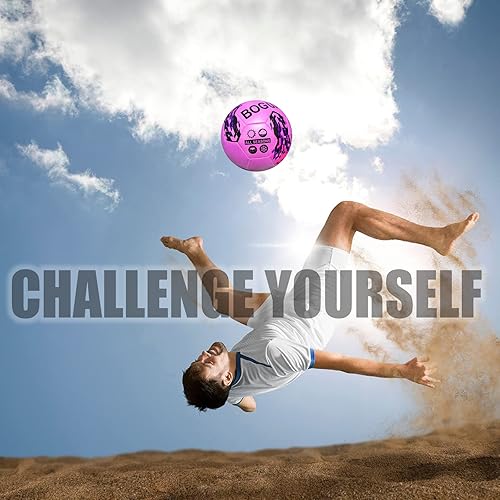 Miniatura 6 de Pelota de Scoccer, decoloración en el sol, tamaño oficial 54, bola de color de cambio de bomba extra regalo para adolescentes, niños, niñas, adultos