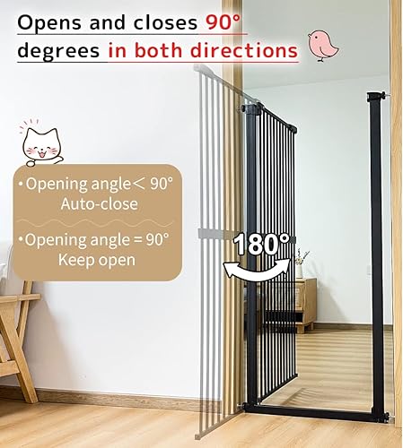 Miniatura 7 de Lumizone Puerta extra alta para gatos de 61.02 pulgadas, montada a alta presión, extra ancha 30.12-34.05 pulgadas (17 tamaños), espacio de 1.37