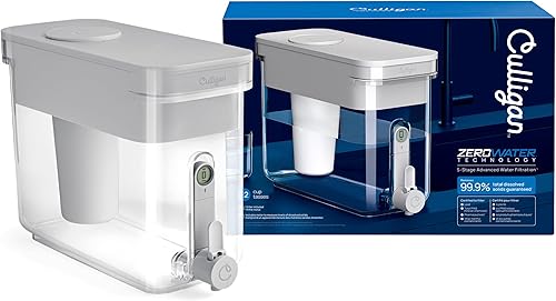 Miniatura 2 de Culligan Dispensador de filtro de agua de 32 tazas con tecnología ZeroWater - Incluye filtro de agua avanzado de 5 etapas, certificado para reducir