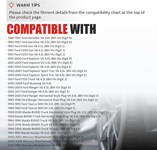 Miniatura 3 de Paquete de bobina de encendido de repuesto para Ford Explorer Ranger Mustang Explorer Mercury Mountaineer Mazda B3000 B4000 91 92 93 94 95 96 97 98