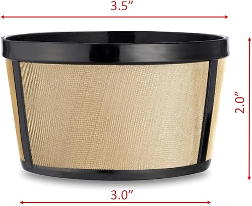 Miniatura 2 de Filtro de café reutilizable de 4 a 5 tazas para Mr. Coffee, Cuisinart, Black & Decker, cafeteras Hamilton Beach, acero inoxidable, sin BPA