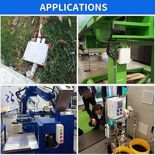 Miniatura 6 de MAKERELE - Caja eléctrica exterior impermeable con cerradura y soporte de pared con bisagras, cubierta de plástico gris, caja de plástico ABS IP65