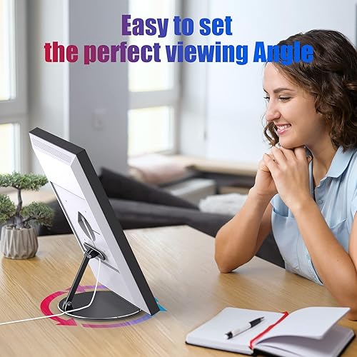 Miniatura 7 de Soporte giratorio e inclinable para Show 15 (1, 2 generación), Show 21 y iPadstablets, hecho de aluminio resistente, dispositivo sentado en él sin