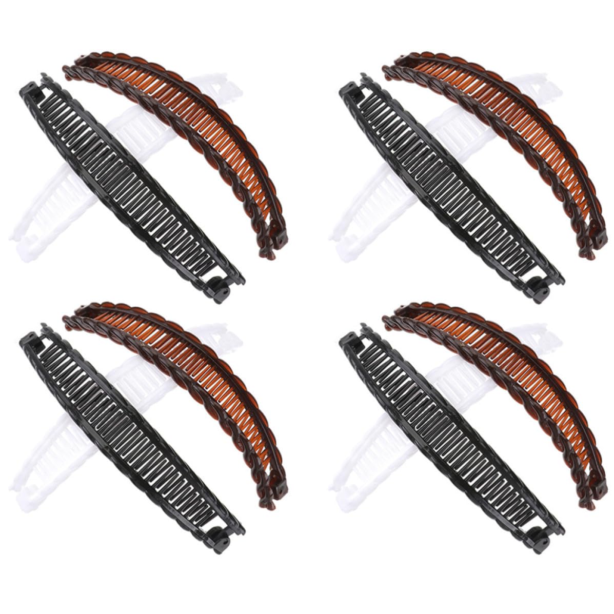 Lot de 12 Pinces à Cheveux Banane en Plastique Solides et Résistantes, Accessoires pour Cheveux Vintage pour Coiffures Variées et Usage Personnel