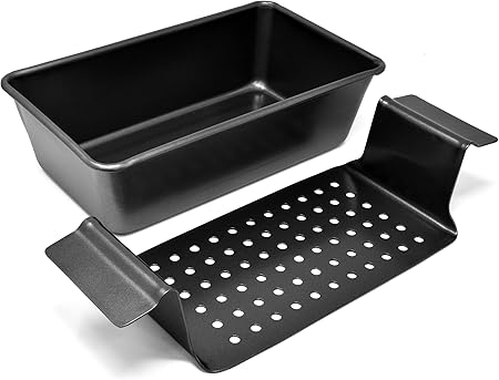 PERLLI Meat Loaf Pan with Drip Tray – 2 Pc.