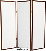 Vista 7 de Pantalla Shoji para ventana corta de 4 pies - Nogal - 3 paneles