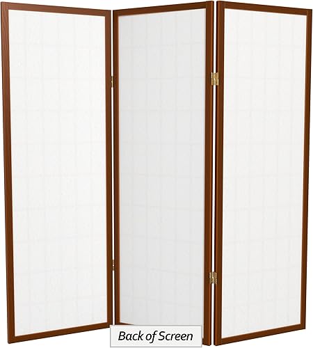 Miniatura 7 de Pantalla Shoji para ventana corta de 4 pies - Nogal - 3 paneles