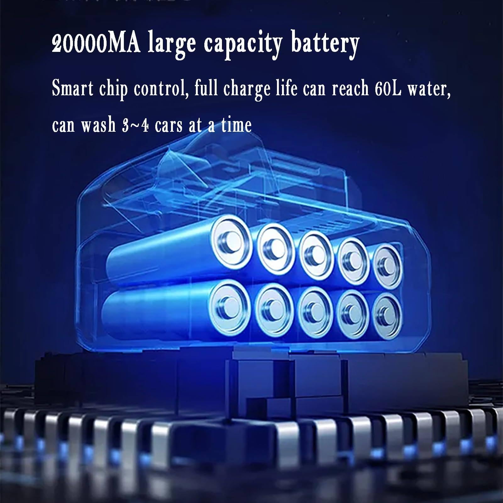 Hidrolimpiadora, Rango de presión Nominal: ≥2,5 MPa y ≤25 MPa, autonomía con Carga Completa: Lavado de 3-4 Coches, hidrolimpiadora Tipo Mochila para Limpieza Profunda de vehículos.